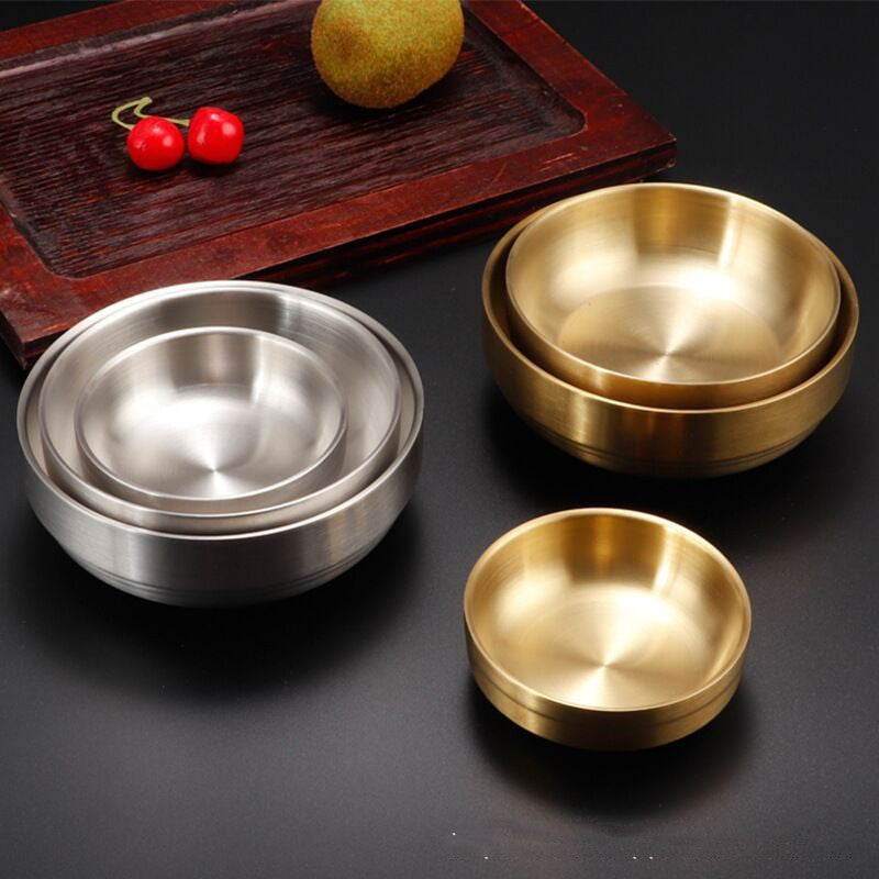 Kitchenware: Bowls-Stainless Steel Gold & Silver