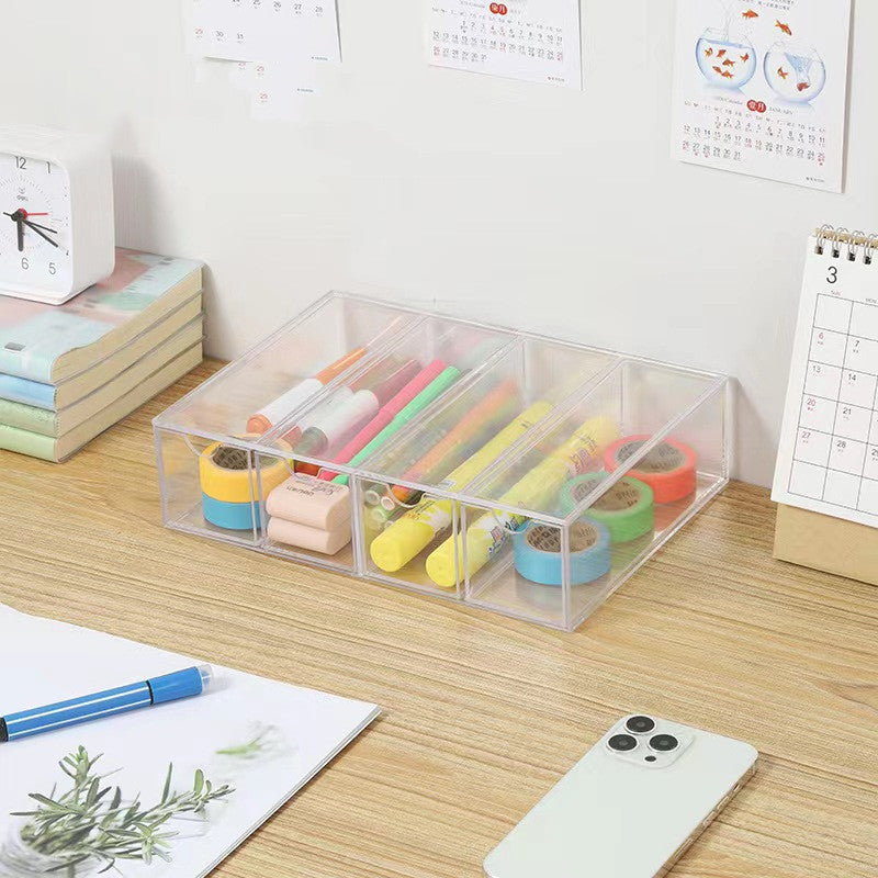 Small Clear Acrylic Stackable Storage Drawers-4PC