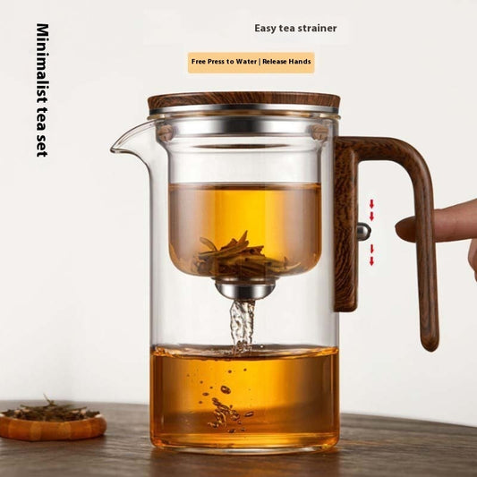 Elegant Glass & Wood Tea Brewer