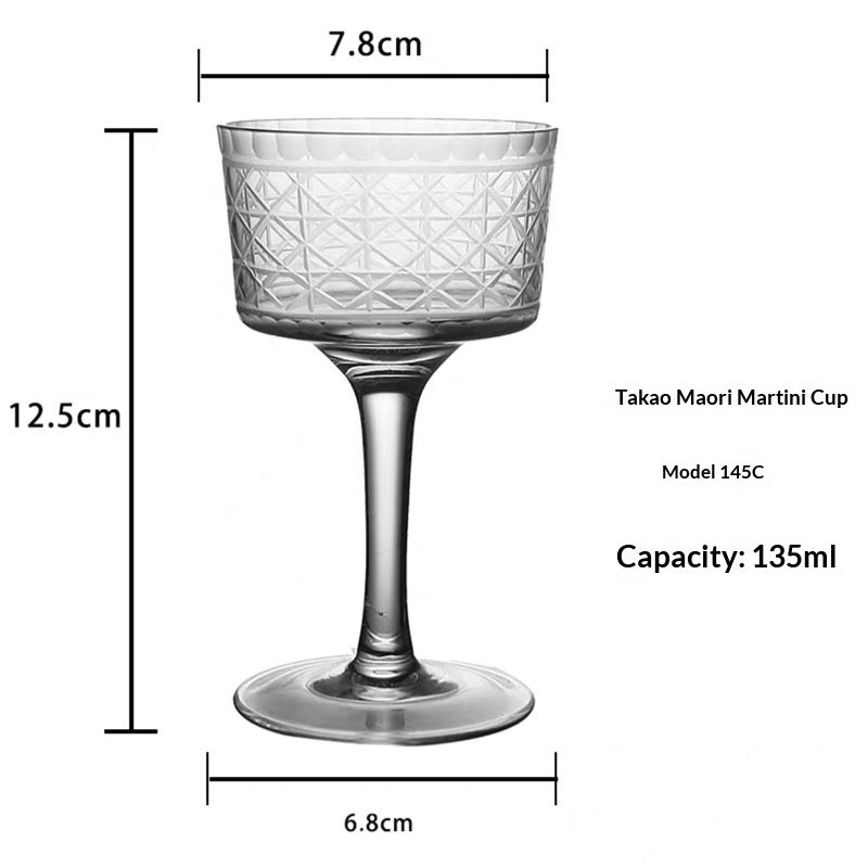 Handcrafted Cut Crystal-Coupe Dessert Glass-Cocktail Glass