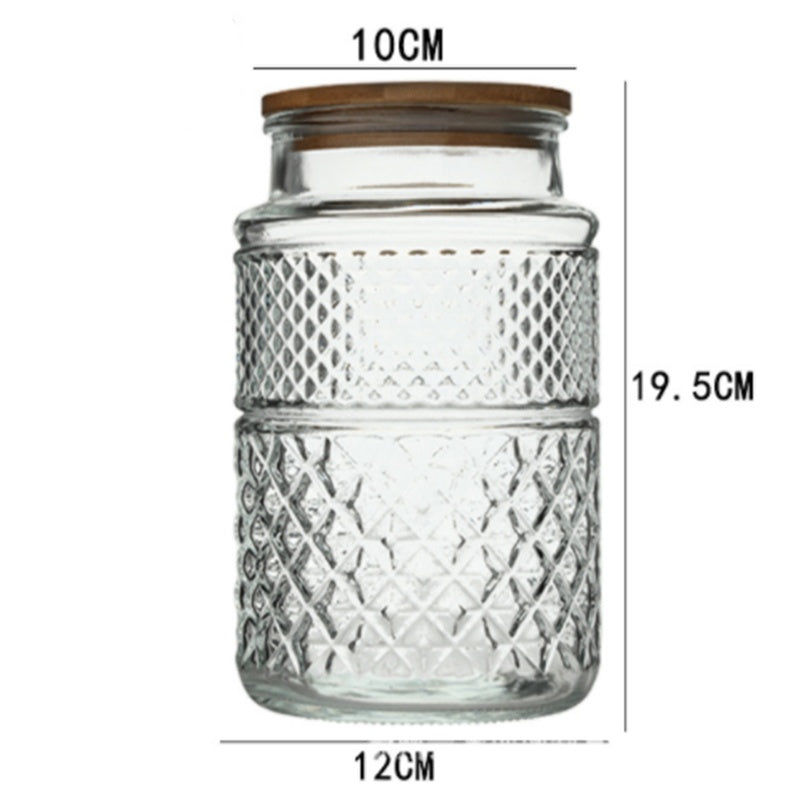 Airtight French Glass Jars with Bamboo Lid