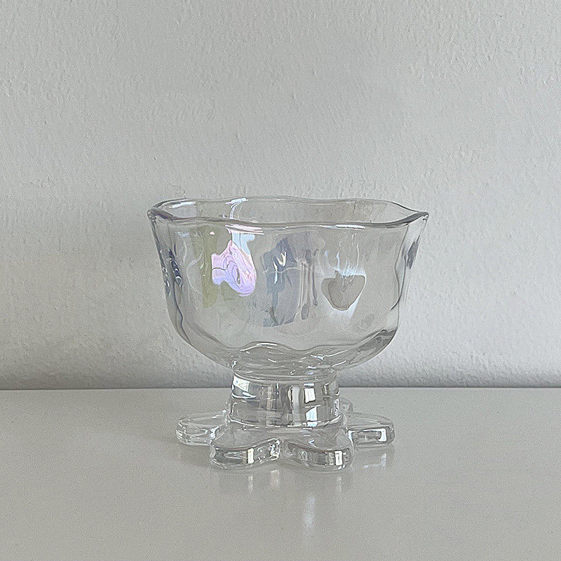 Flower Waves Ice Cream Glass